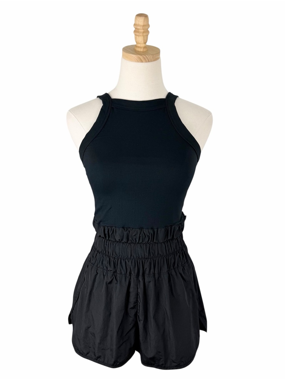 Free People Movement Halter Neck Romper Black Size Small